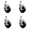 Service Caster 5 Inch Soft Rubber Wheel Swivel 12mm Threaded Stem Caster Set with Brake SCC SCC-TS20S514-SRS-TLB-M1215-4 - alternate 1